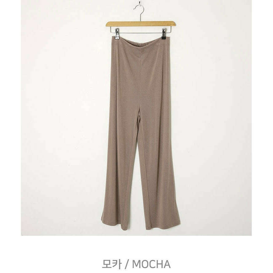 MUMMY.cc:春夏輕薄高腰柔軟褲:Mocha