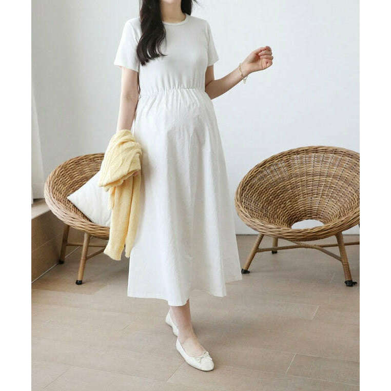 MUMMY.cc:短袖拼接簡約連身裙