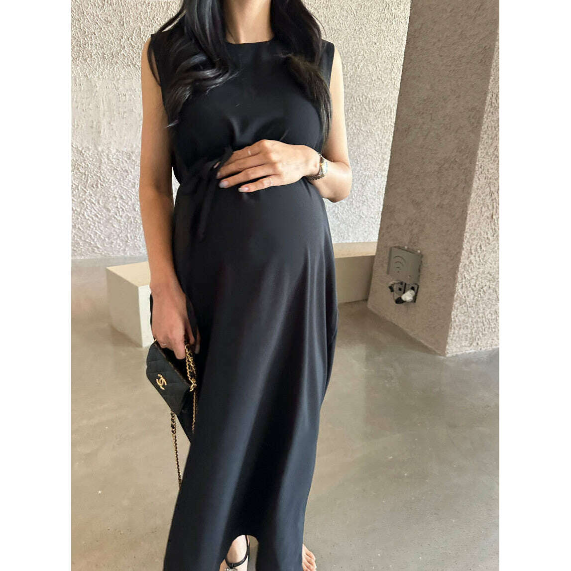 MUMMY.cc:大方背心柔滑腰帶連身裙