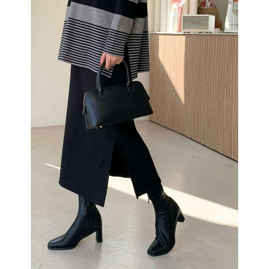 MUMMY.cc:孕婦中長兩側開衩半截裙