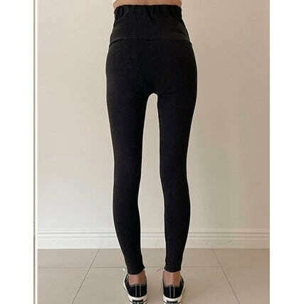 MUMMY.cc:秋冬厚棉拉絨多色孕婦打底legging