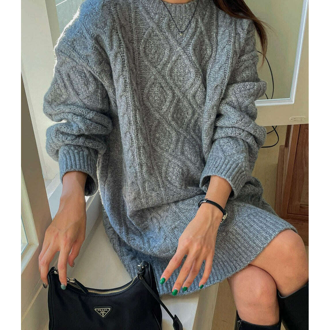 MUMMY.cc:扭紋針織連身裙