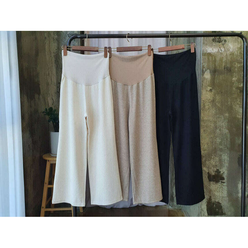 MUMMY.cc:孕婦柔軟羅紋冬季長褲