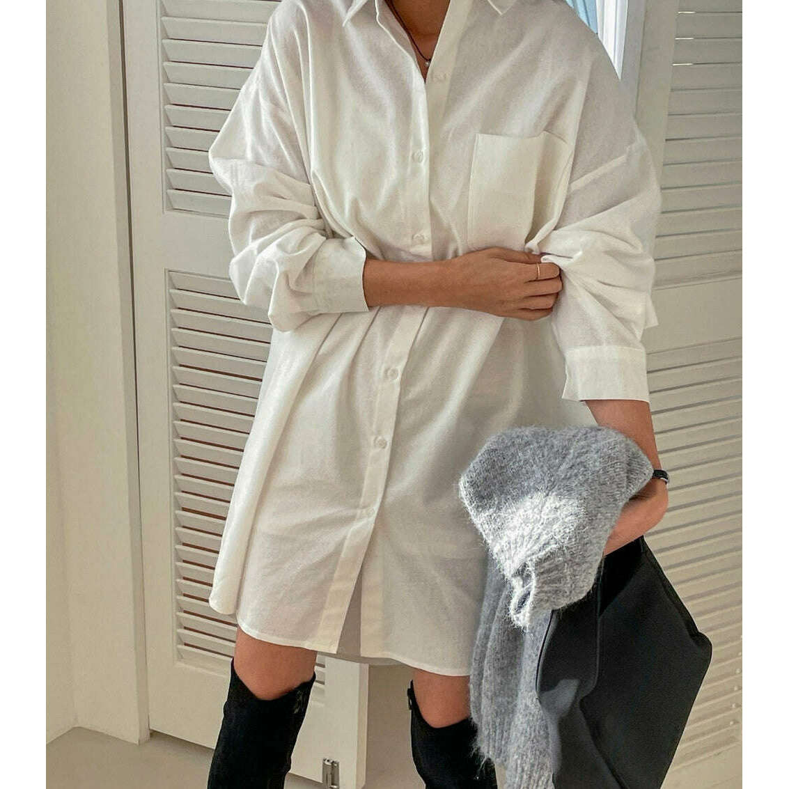 MUMMY.cc:拉絨襯衫連身裙