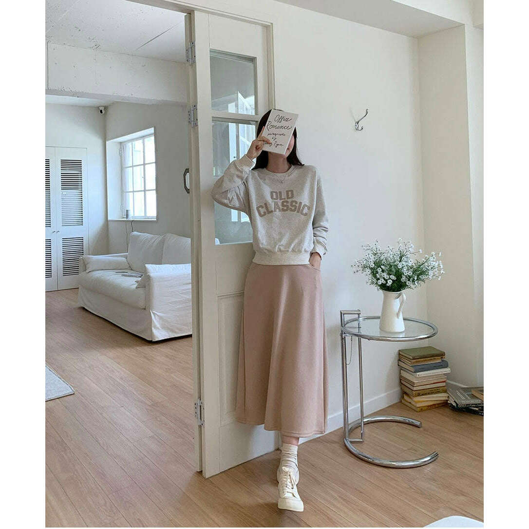 MUMMY.cc:孕婦A-line雙口袋半截長裙