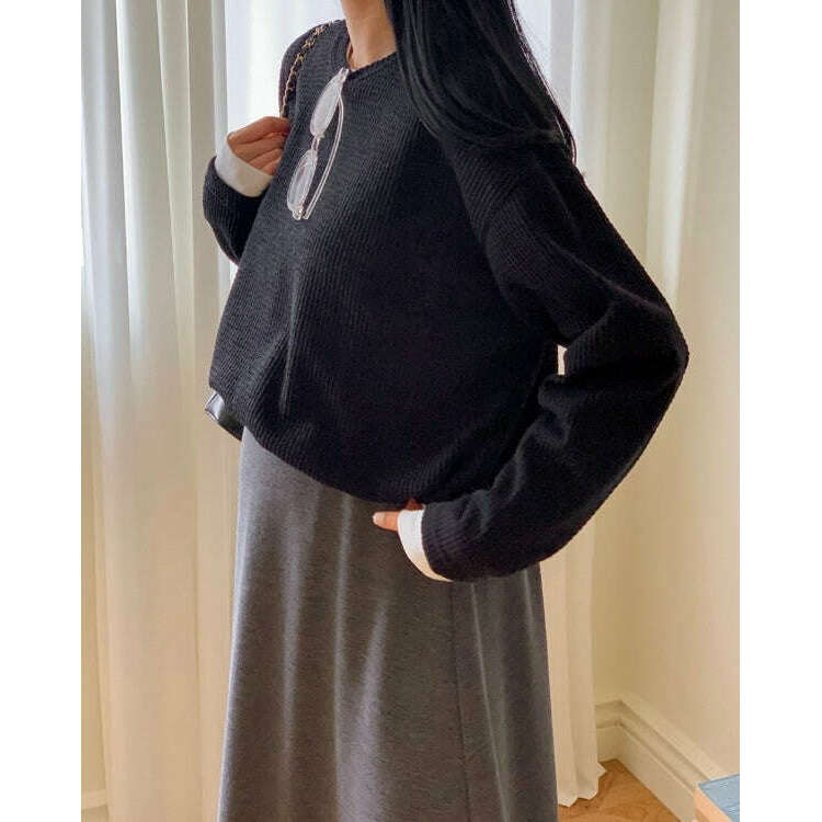 MUMMY.cc:吊帶垂感休閒連身裙配抽繩上衣套裝