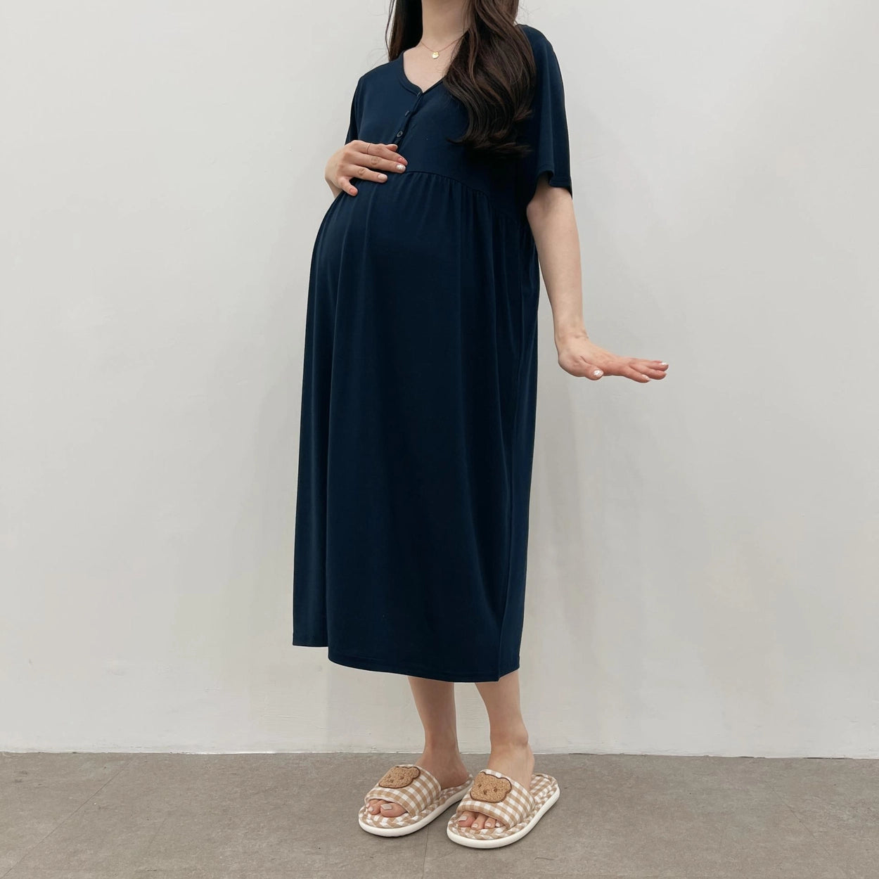 夏季孕婦家居哺乳連身裙