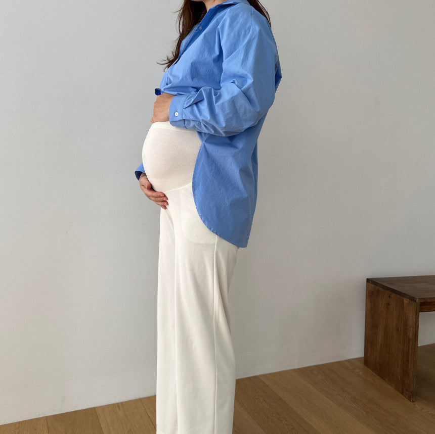孕婦羅紋休閒長褲