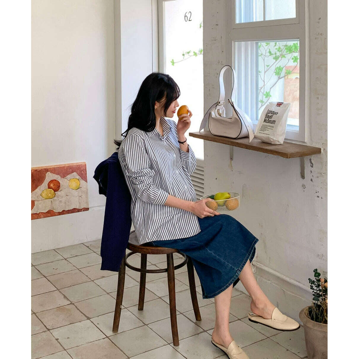 MUMMY.cc:後開叉牛仔中長裙