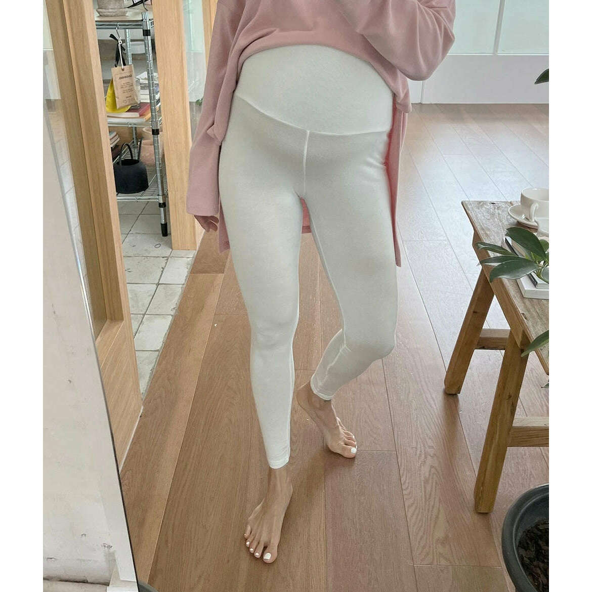 MUMMY.cc:孕婦純色側開叉長袖Tee