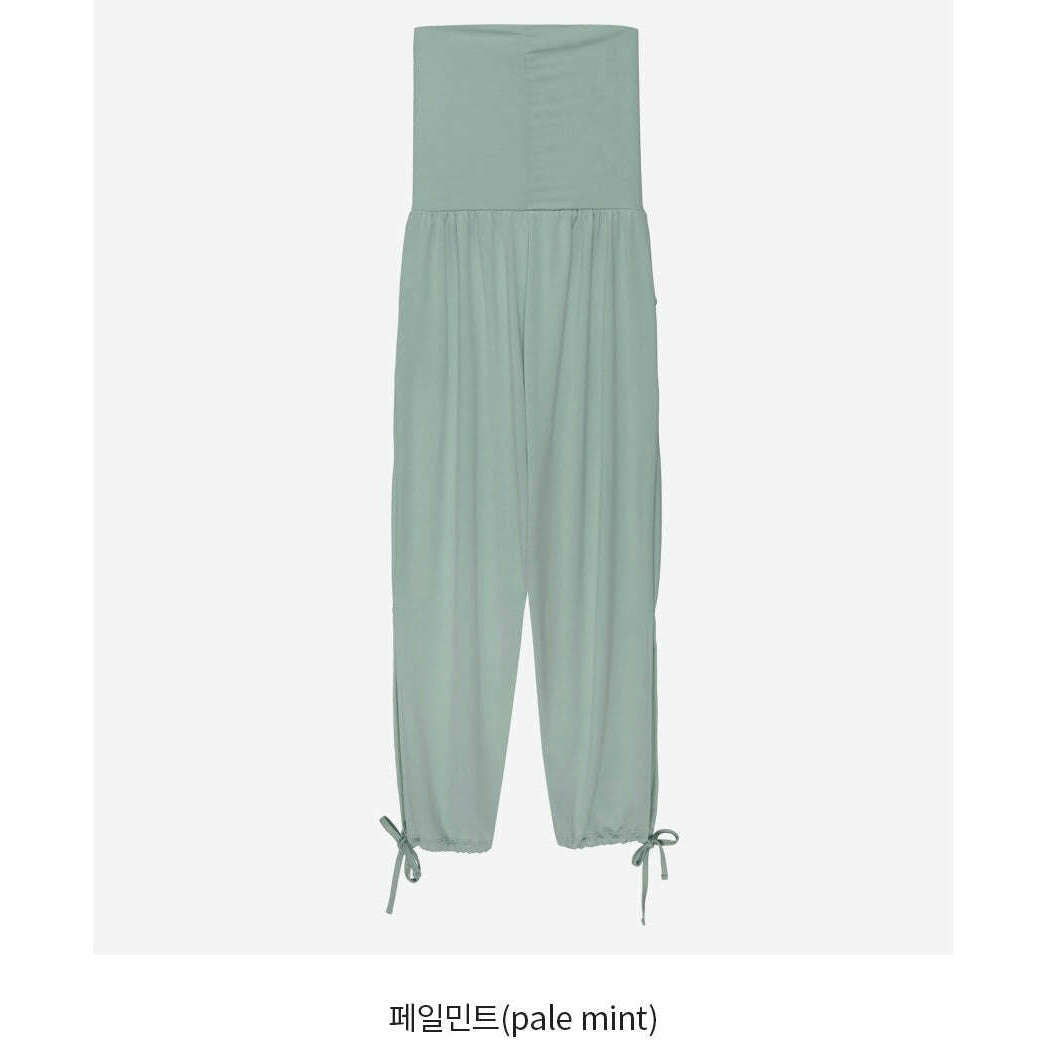 MUMMY.cc:寬鬆束腳綁帶孕婦瑜伽運動褲