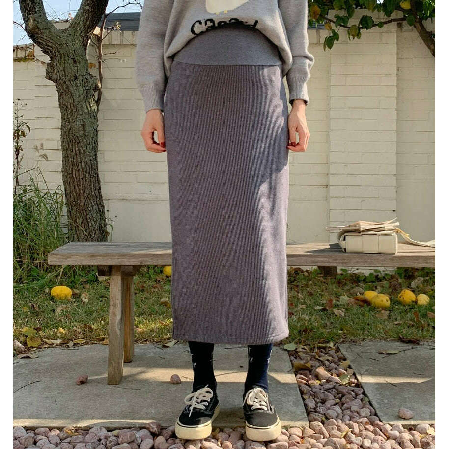 MUMMY.cc:孕婦中長兩側開衩半截裙