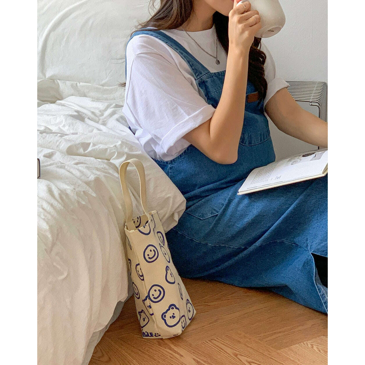 MUMMY.cc:側開叉牛仔背心吊帶裙