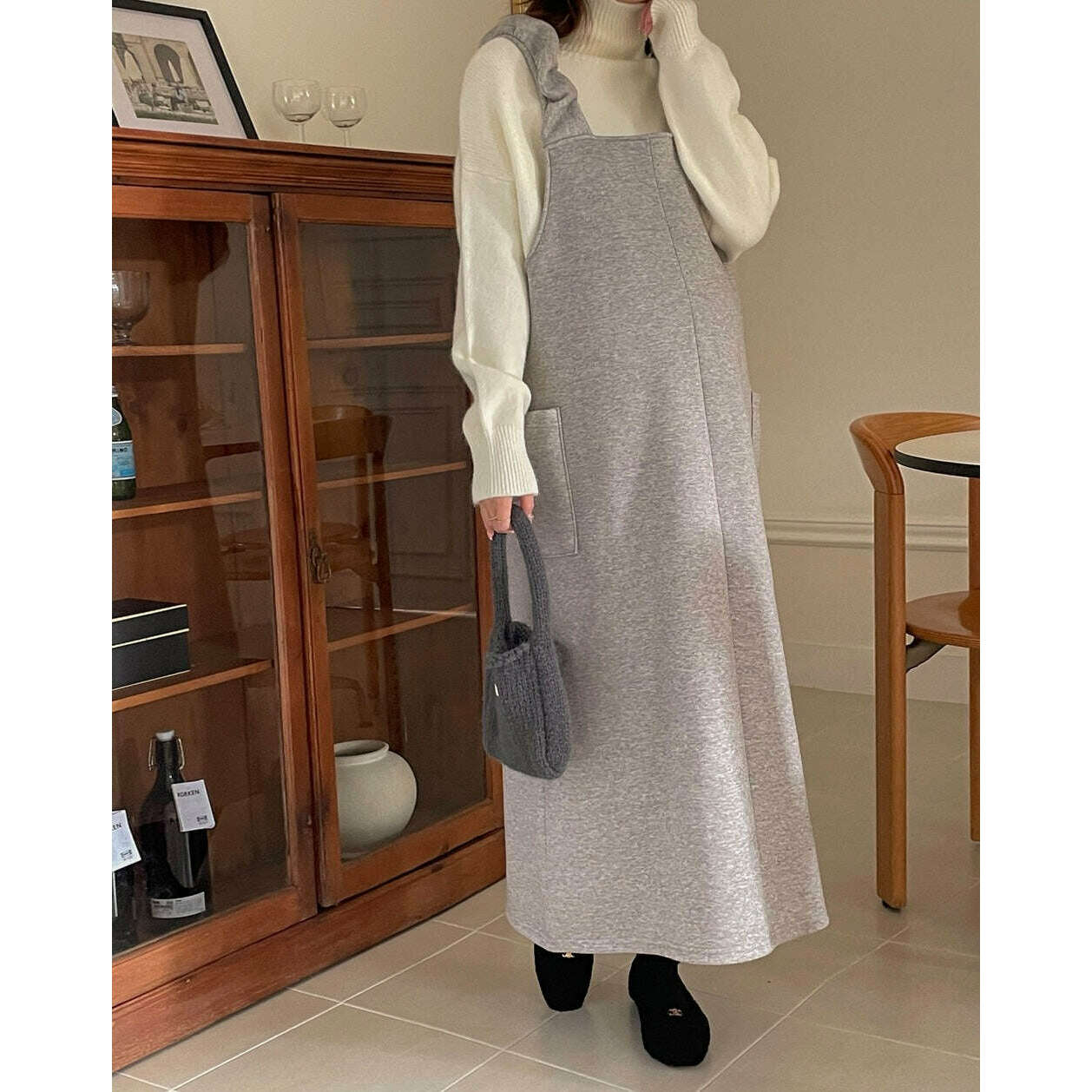 MUMMY.cc:拉絨雲朵吊帶連身裙