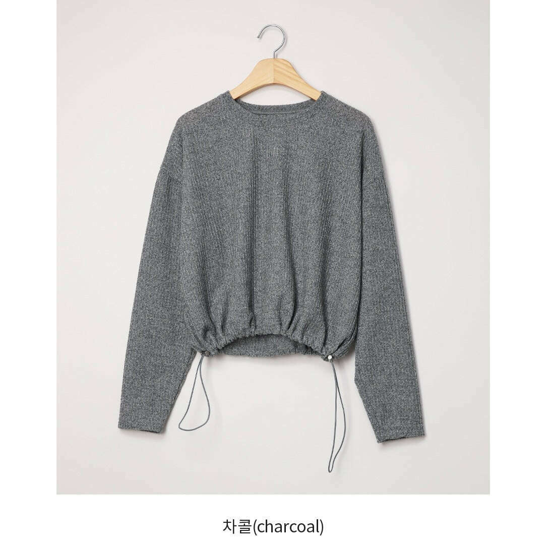 MUMMY.cc:吊帶垂感休閒連身裙配抽繩上衣套裝:Top Charcoal / Dress black