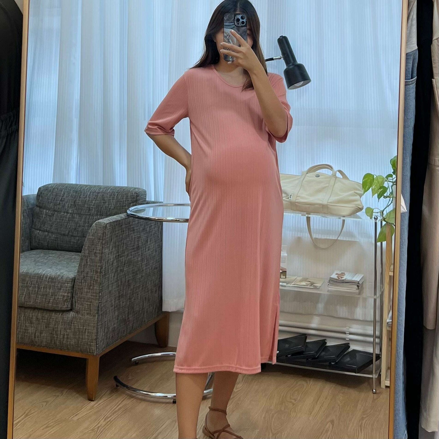 MUMMY.cc:涼爽輕薄坑紋連身裙