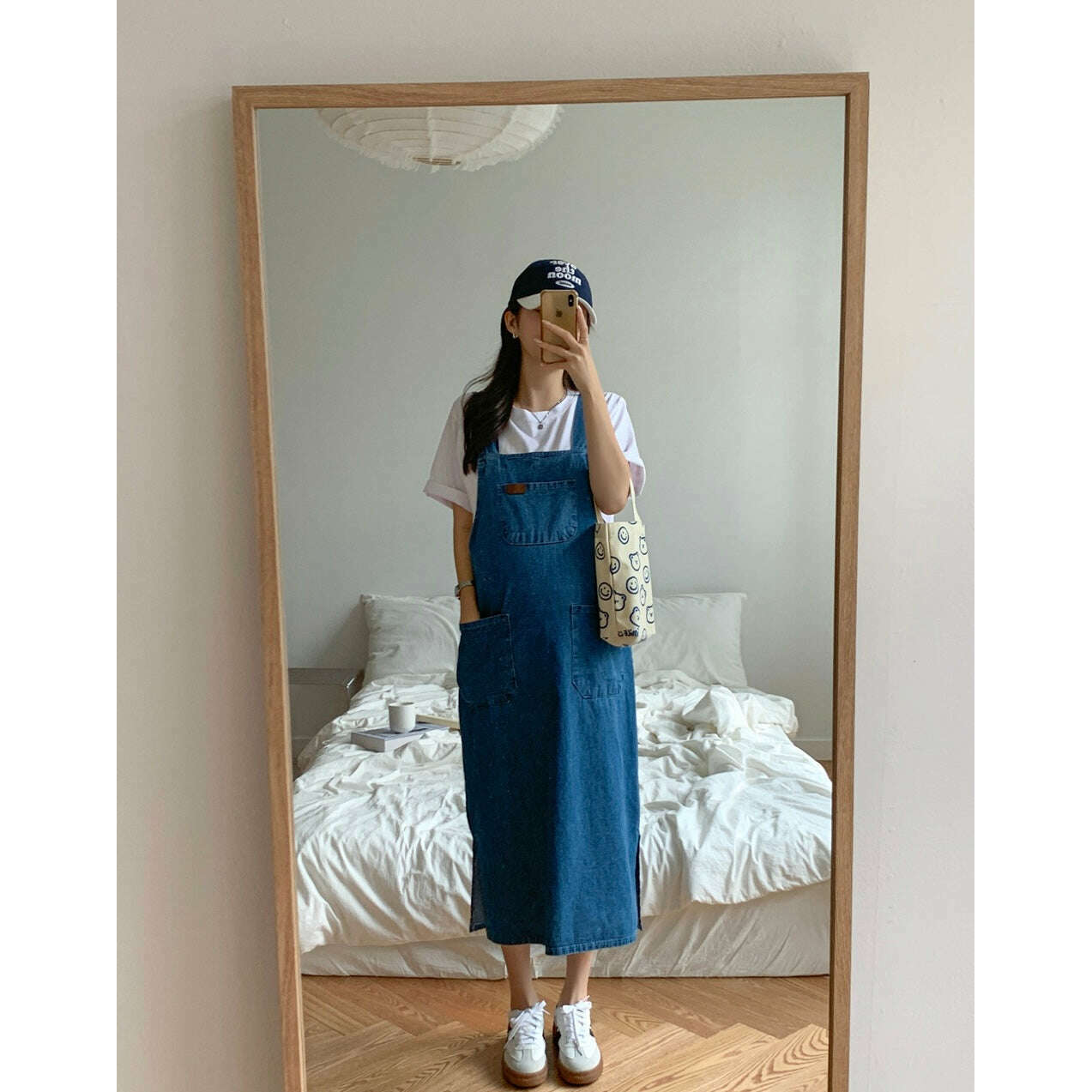 MUMMY.cc:側開叉牛仔背心吊帶裙
