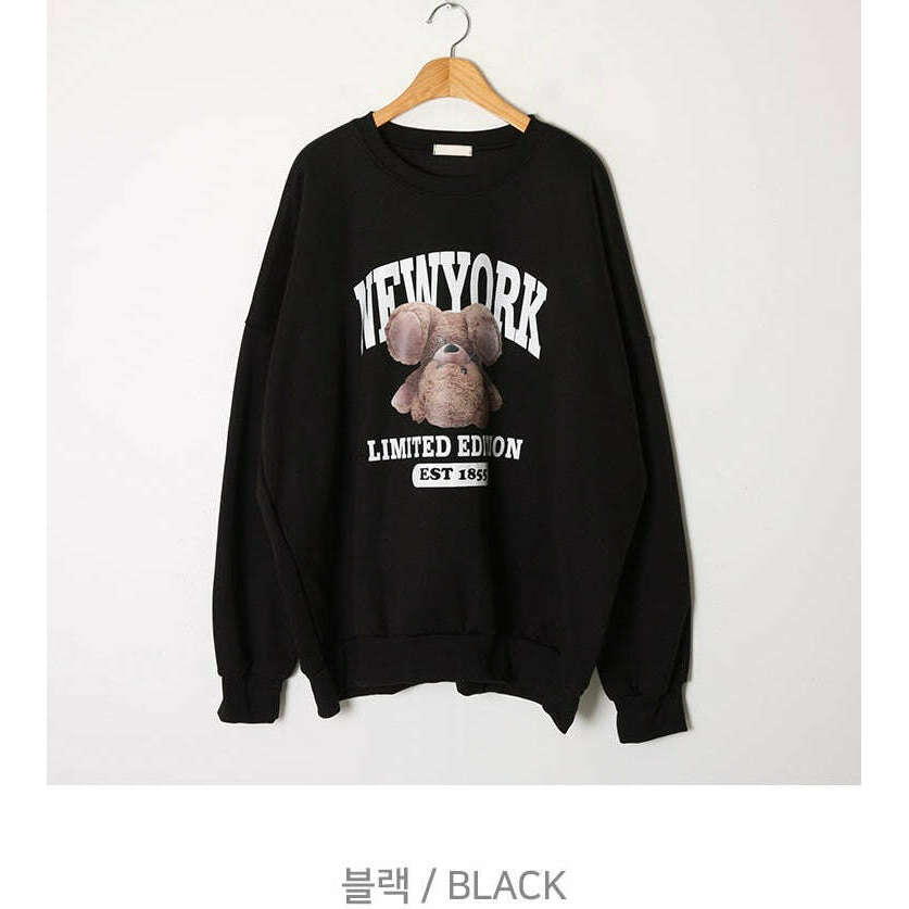 MUMMY.cc:New York加絨衛衣:Black