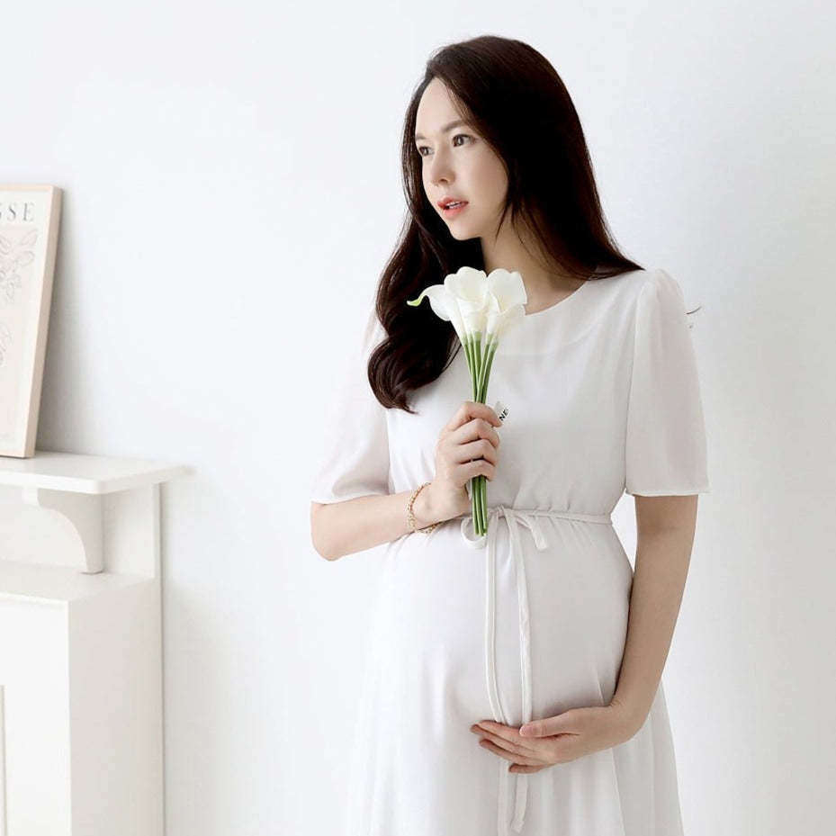 MUMMY.cc:優美大方腰帶雪紡連身裙