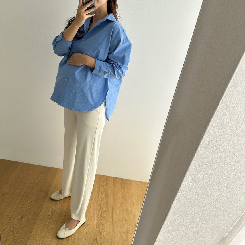 孕婦羅紋休閒長褲