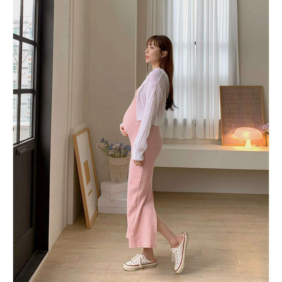 MUMMY.cc:顯瘦V領羅紋彈性裙