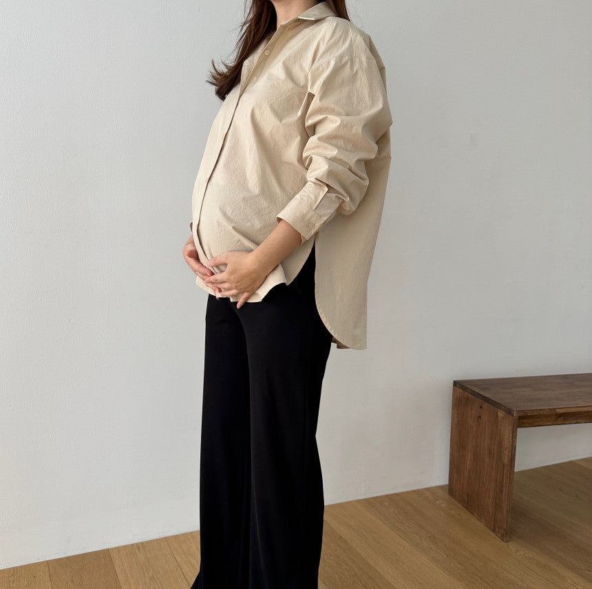 孕婦羅紋休閒長褲