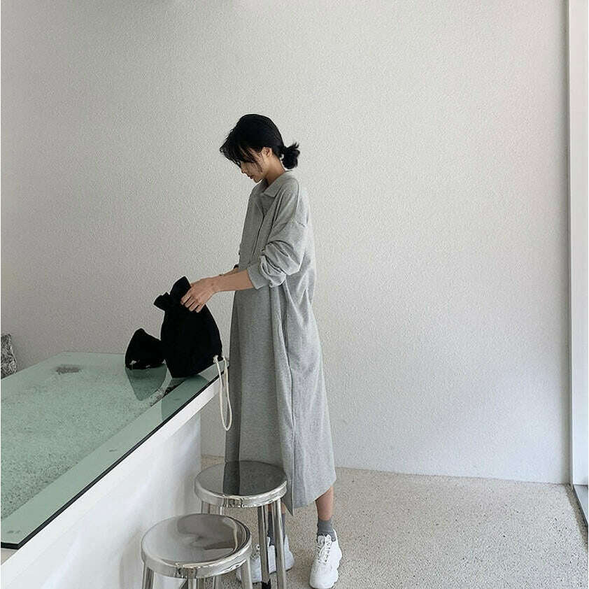 MUMMY.cc:企領polo哺乳棉質寬鬆連身裙