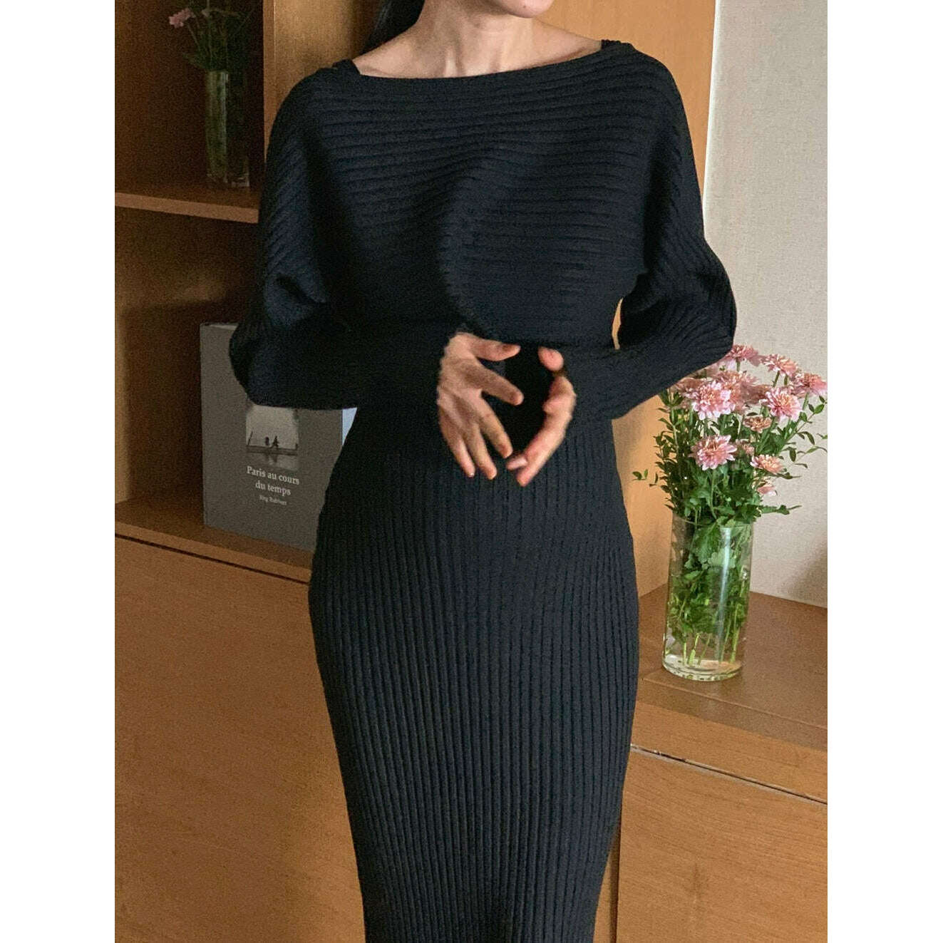 MUMMY.cc:針織吊帶V領連身裙兩件套