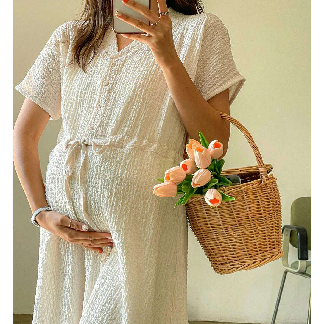 MUMMY.cc:皺皺v領收腰連身裙