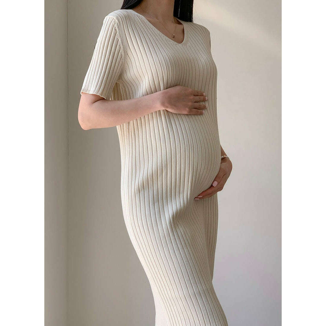 MUMMY.cc:高貴優雅針織綁帶連身裙