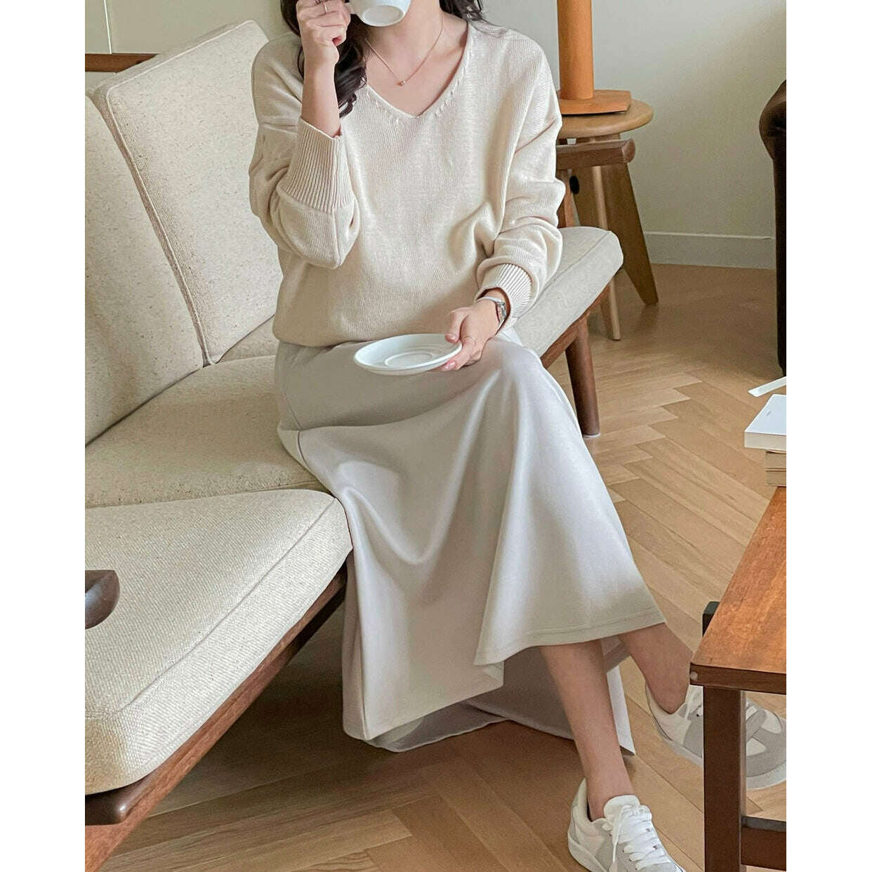 MUMMY.cc:秋季孕婦中摺口袋半截裙