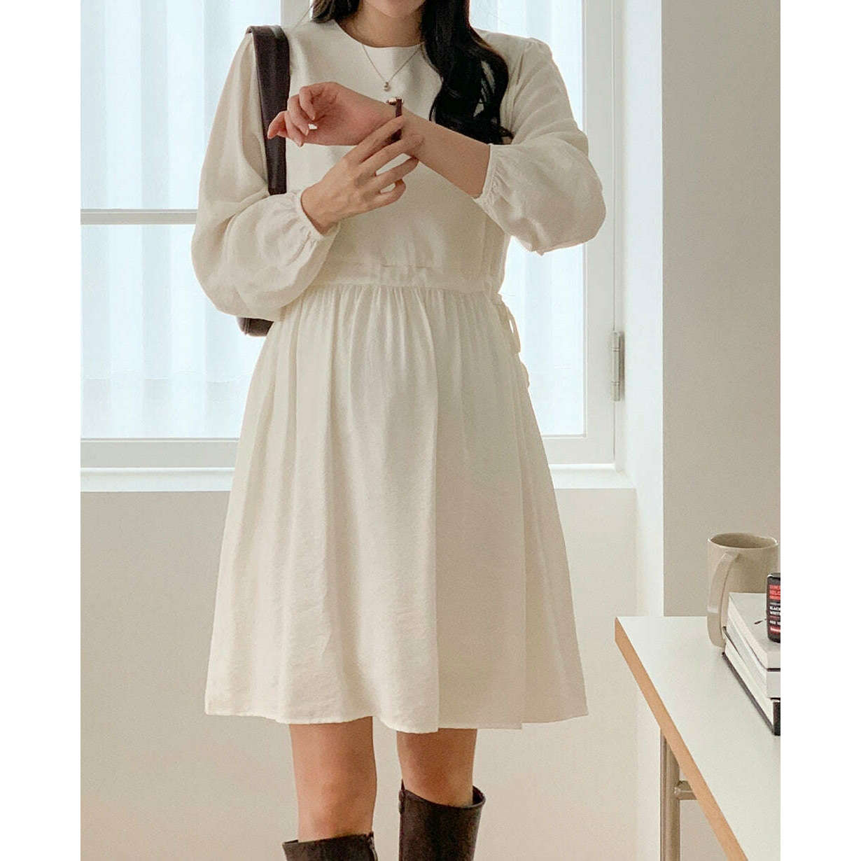 MUMMY.cc:柔軟閃澤鬆緊迷你連身裙