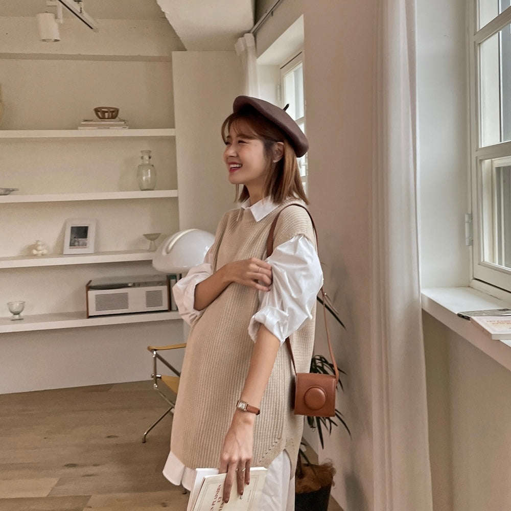 MUMMY.cc:秋季襯衫喇叭裙襬連身裙
