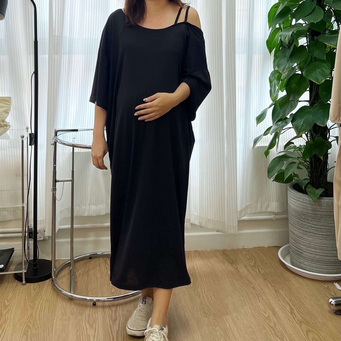 MUMMY.cc:單露雙肩帶柔軟大碼連身裙