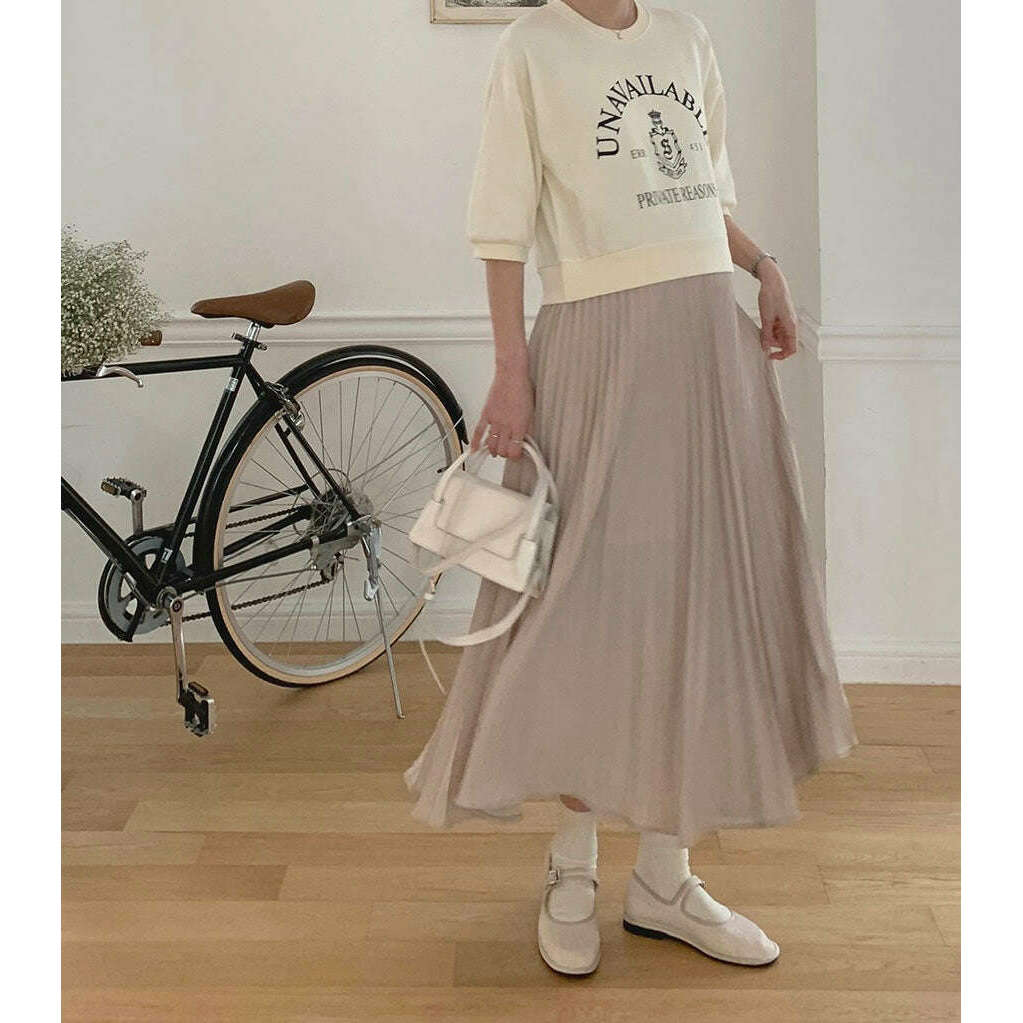 MUMMY.cc:春季新款中袖印花百褶連身裙