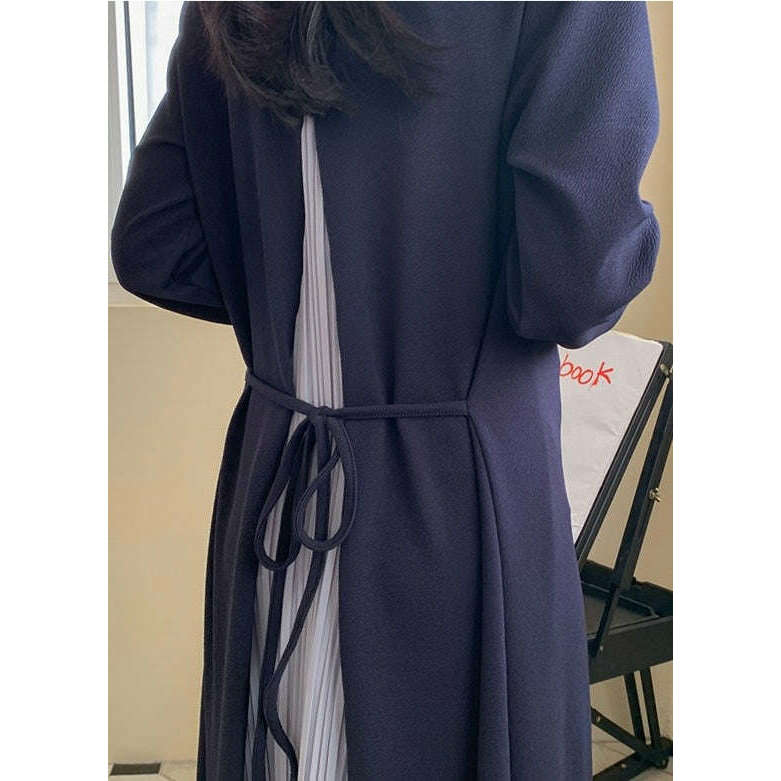 MUMMY.cc:喇叭背褶無皺孕婦裙