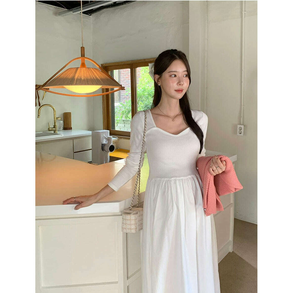 MUMMY.cc:秋季孕婦心領百搭連身裙