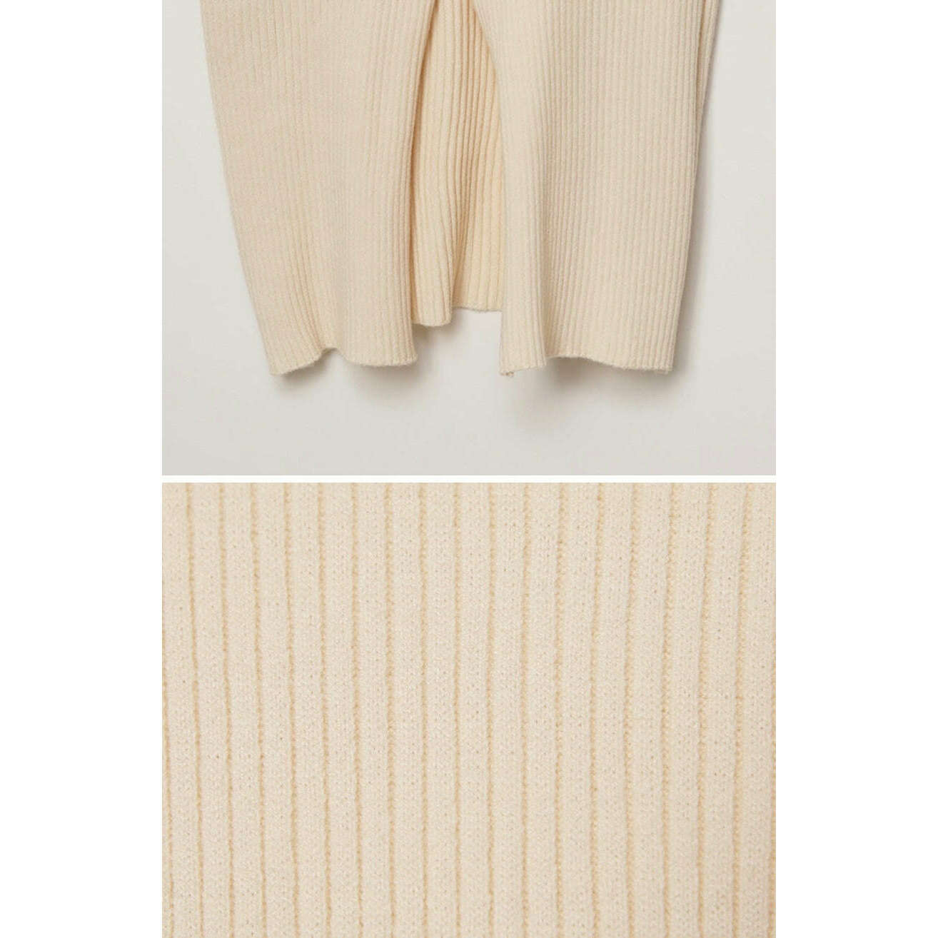 MUMMY.cc:優雅修身針織後開叉長袖連身裙