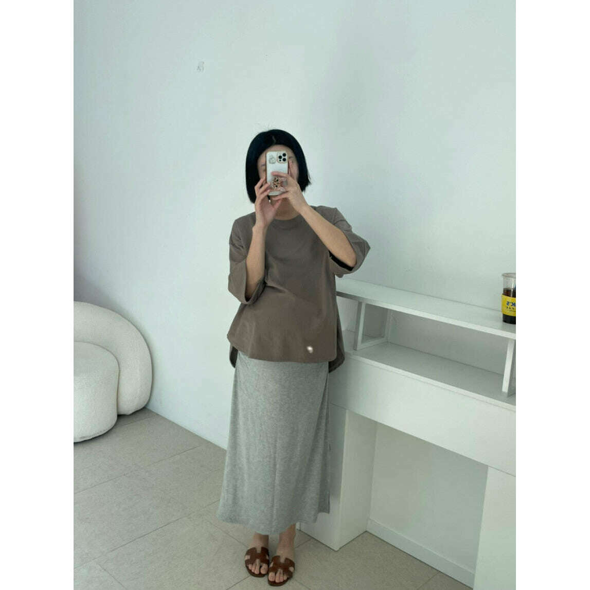 MUMMY.cc:氣質新款褶皺高腰修身長裙