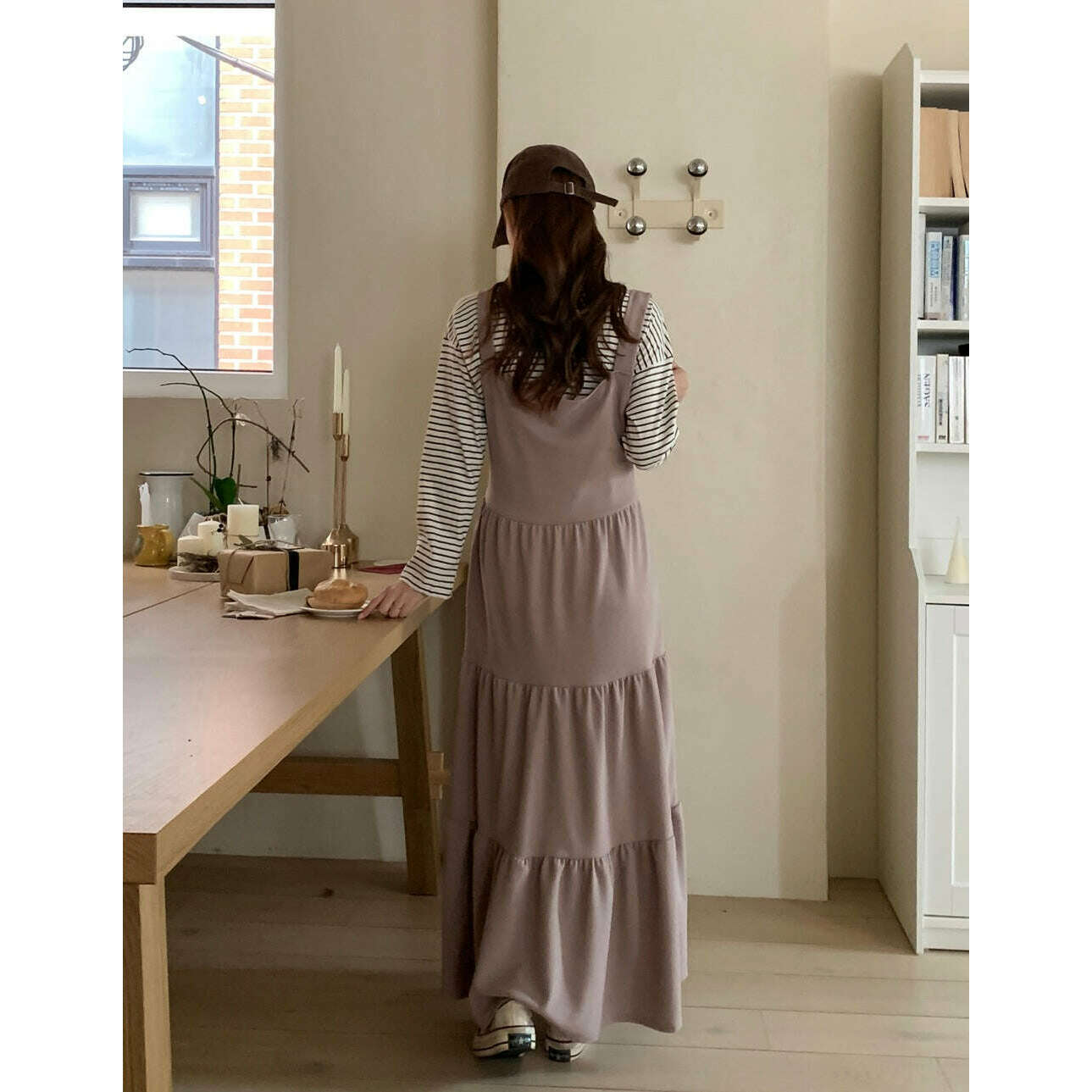 MUMMY.cc:孕婦甜美吊帶蛋糕長裙