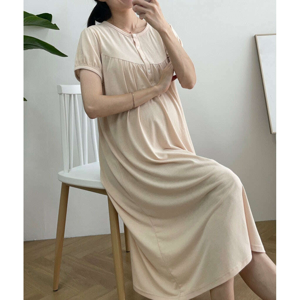MUMMY.cc:孕婦家居柔軟舒適哺乳連身裙