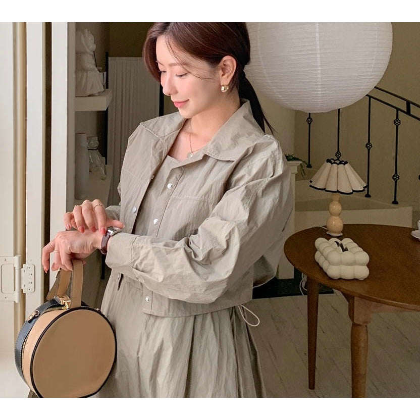 MUMMY.cc:背心可調節裙連風衣套裝
