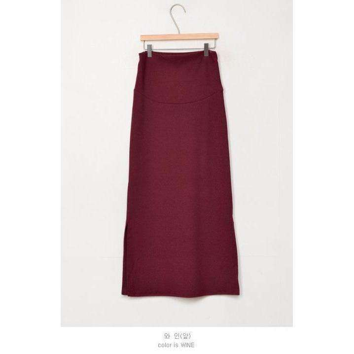 MUMMY.cc:FW: Maternity Maxi Skirt:Wine