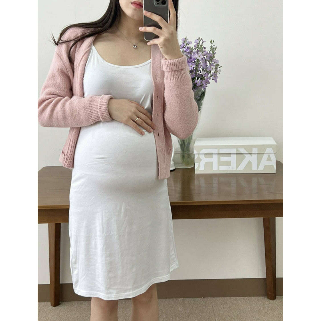 MUMMY.cc:孕婦吊帶打底裙(肩帶可調)