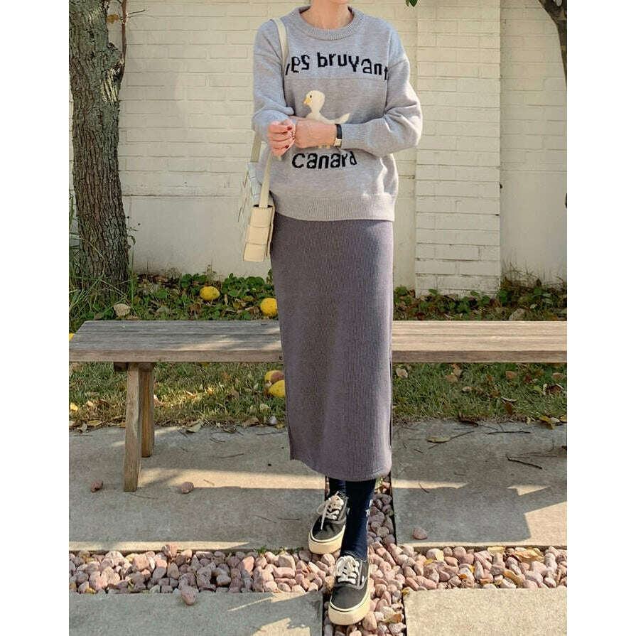 MUMMY.cc:孕婦中長兩側開衩半截裙