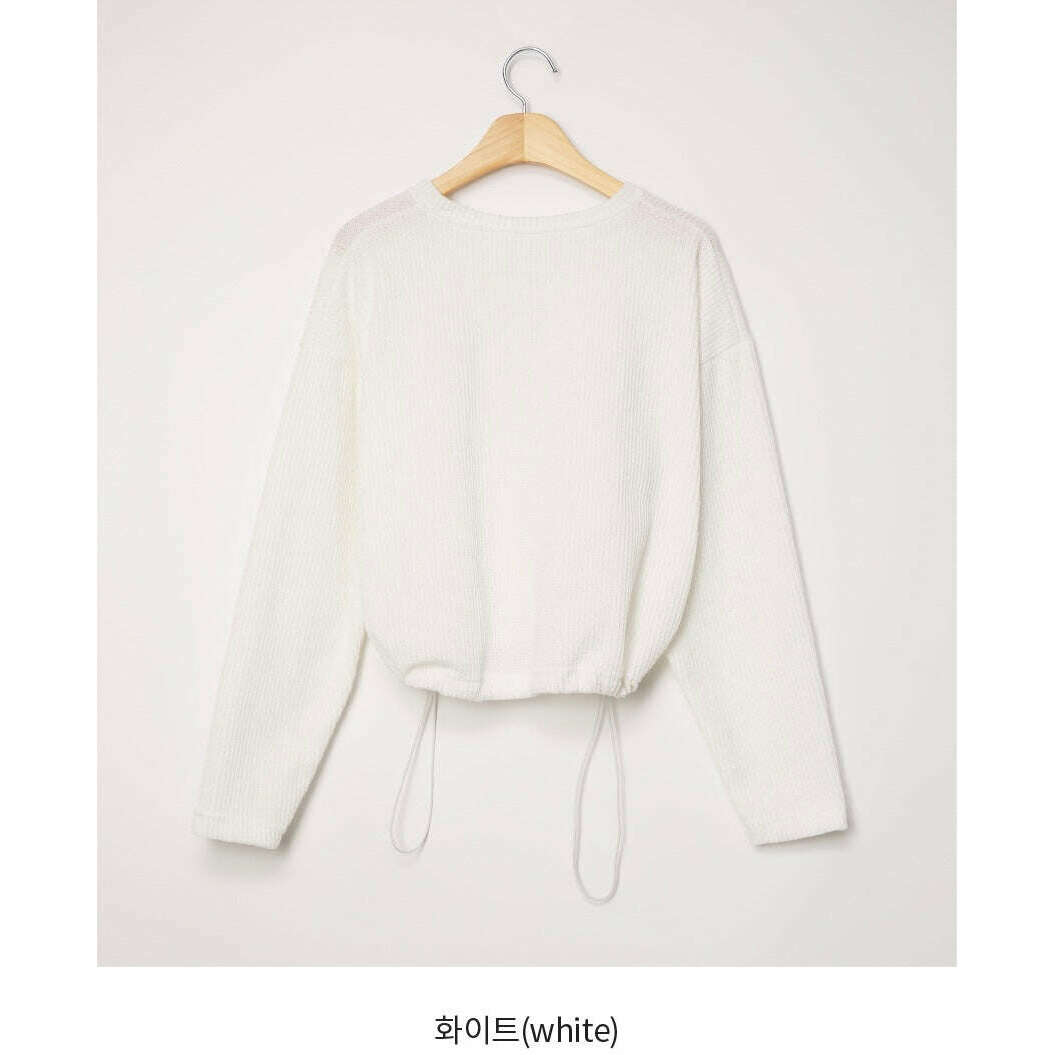 MUMMY.cc:吊帶垂感休閒連身裙配抽繩上衣套裝:Top White / Dress black
