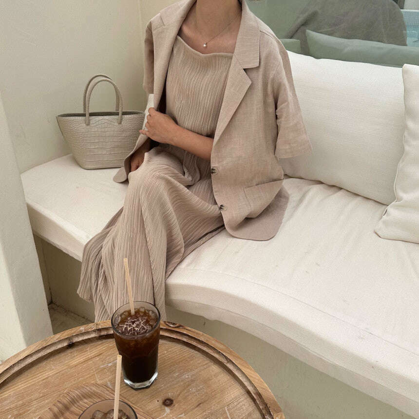 MUMMY.cc:夏季亞麻短袖外套