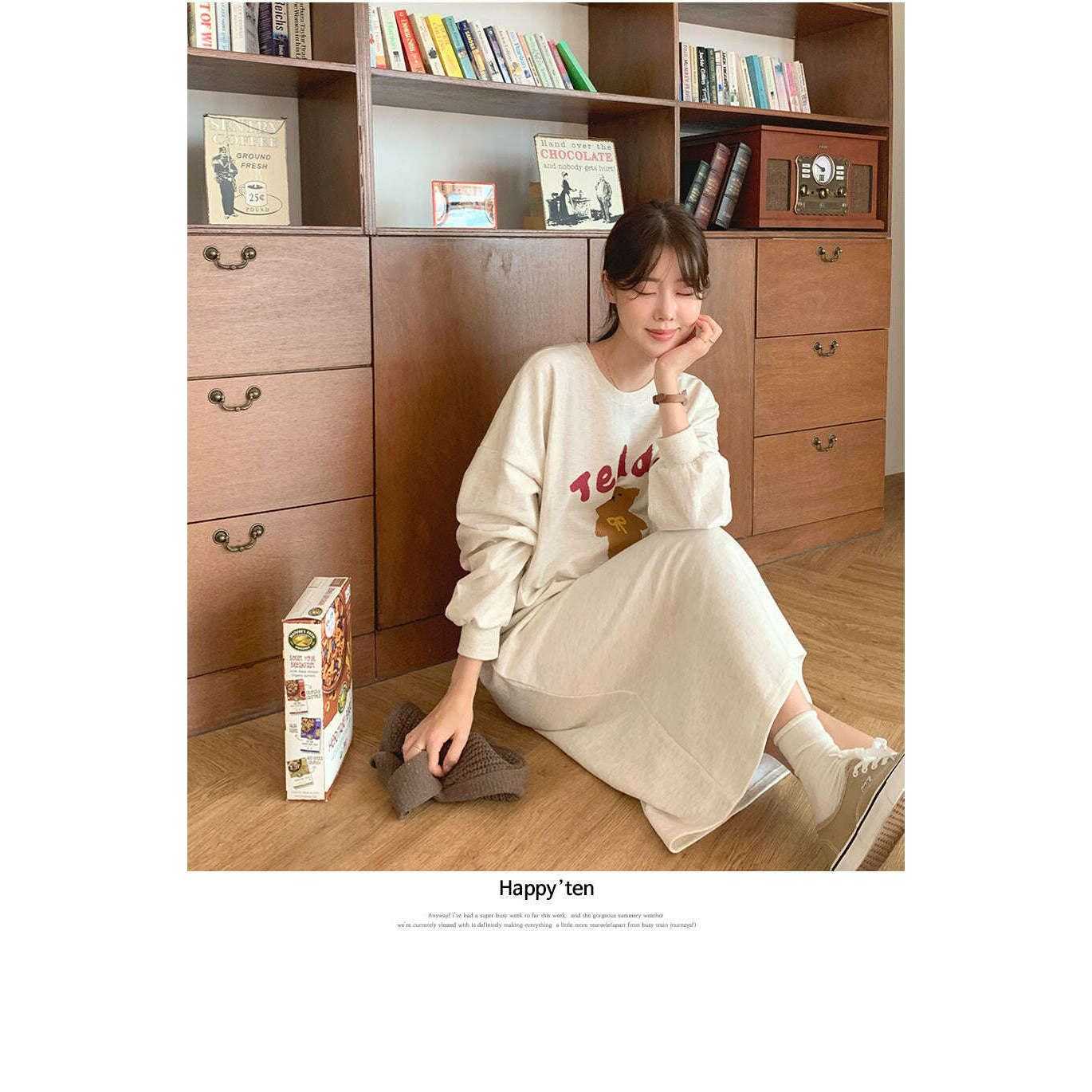 MUMMY.cc:Teddy印花圖案連身裙