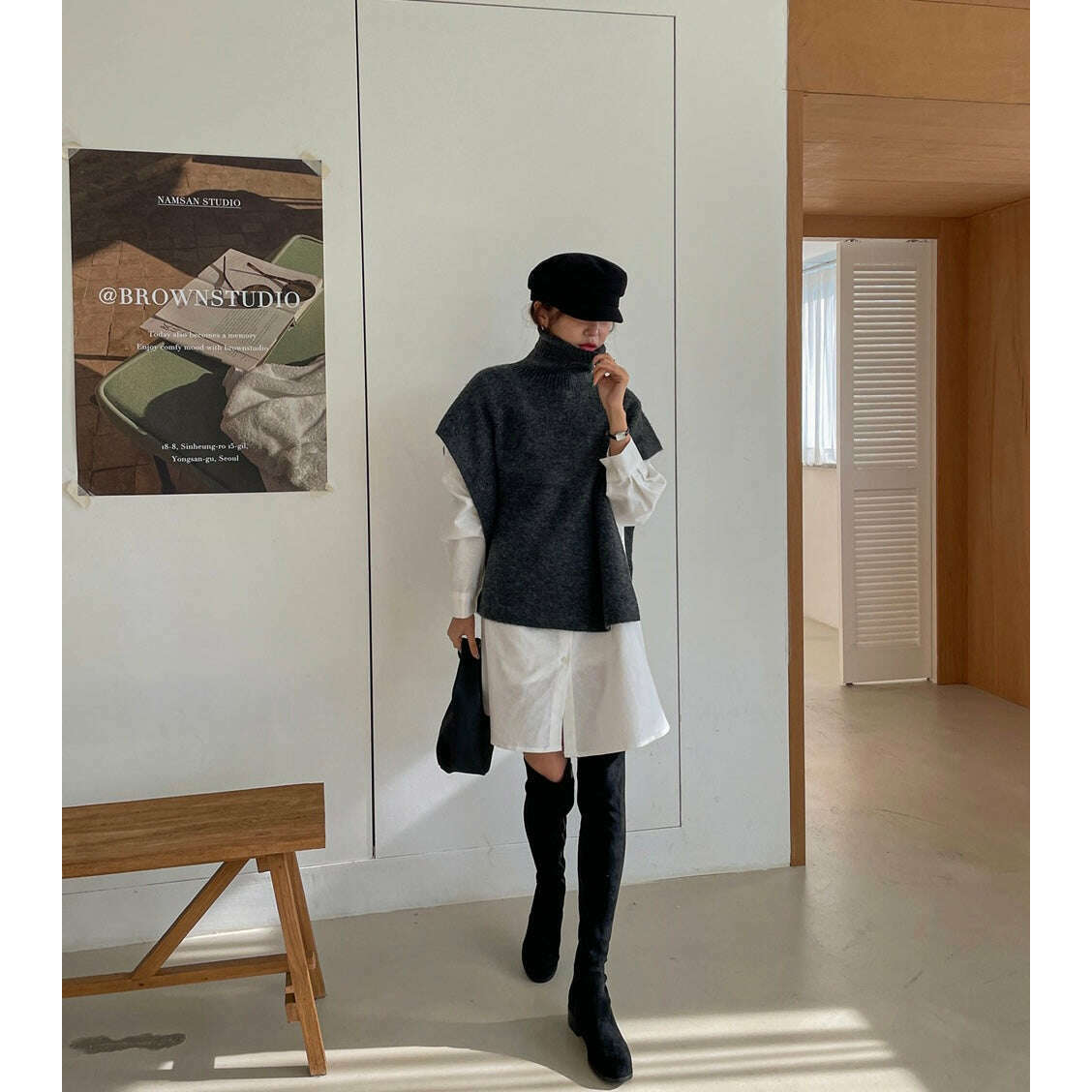 MUMMY.cc:拉絨襯衫連身裙