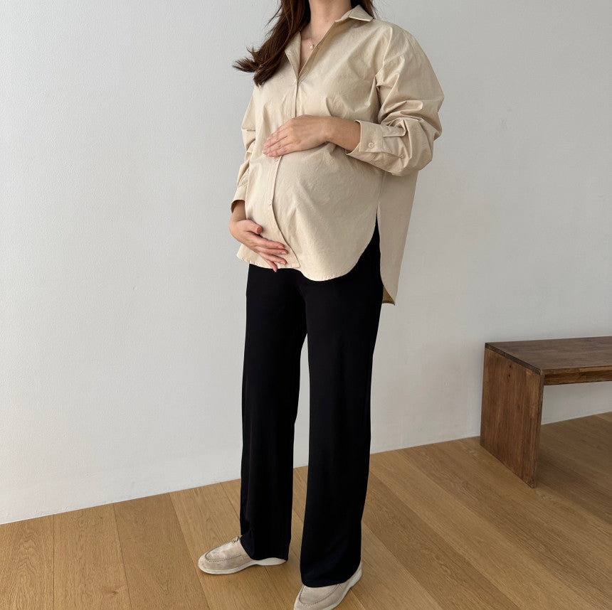 孕婦羅紋休閒長褲